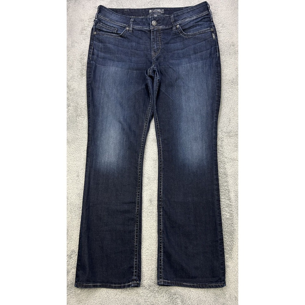 Silver Jeans Co. Jeans Women 36x30 Tuesday S216 Low Rise Bootcut Dark Wash Fade